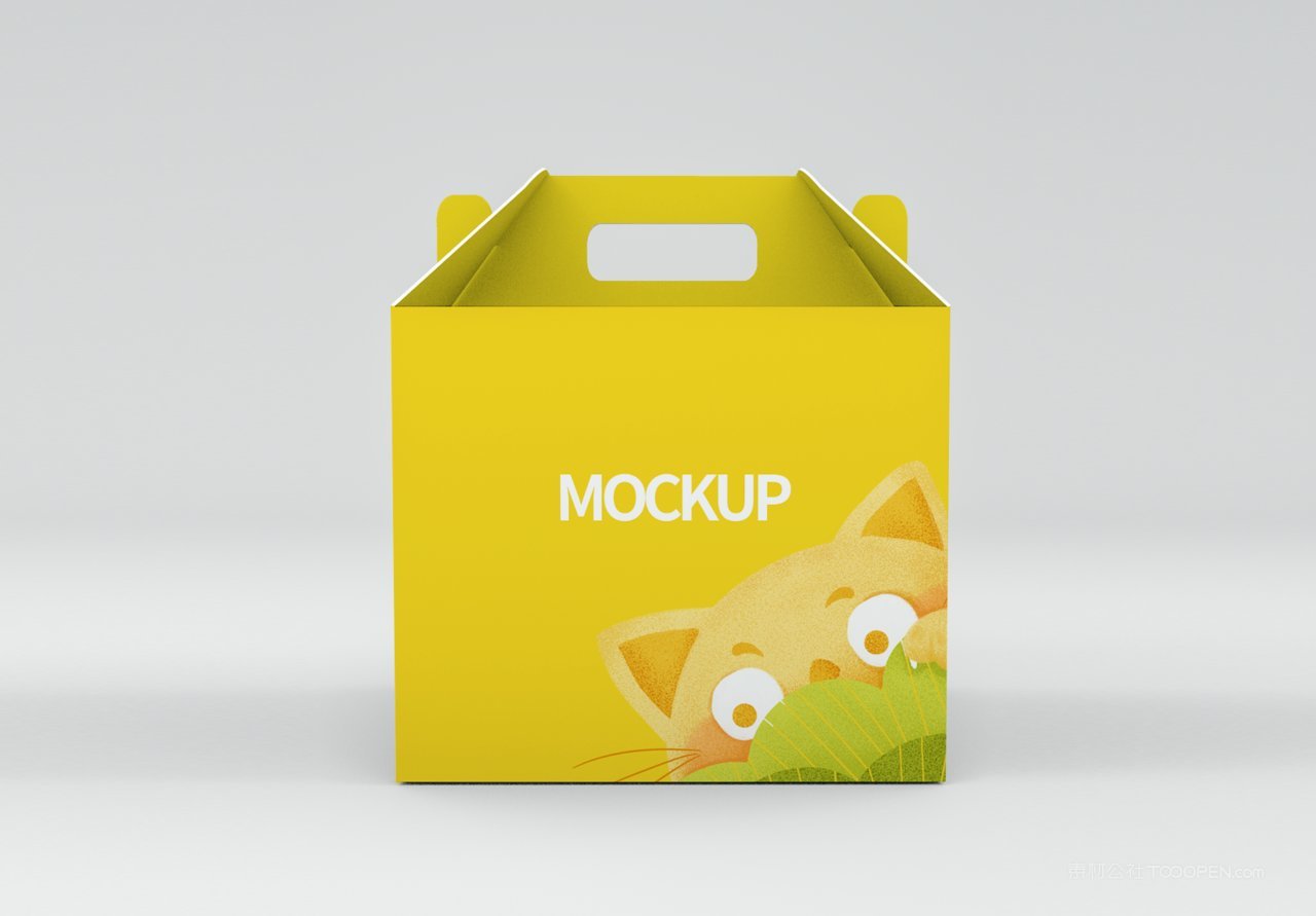 手提礼盒包装样机素材