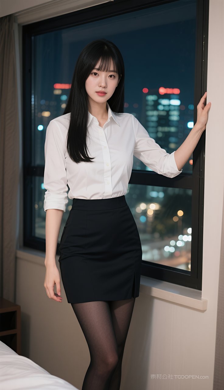 短裙丝袜美女长腿制服模特