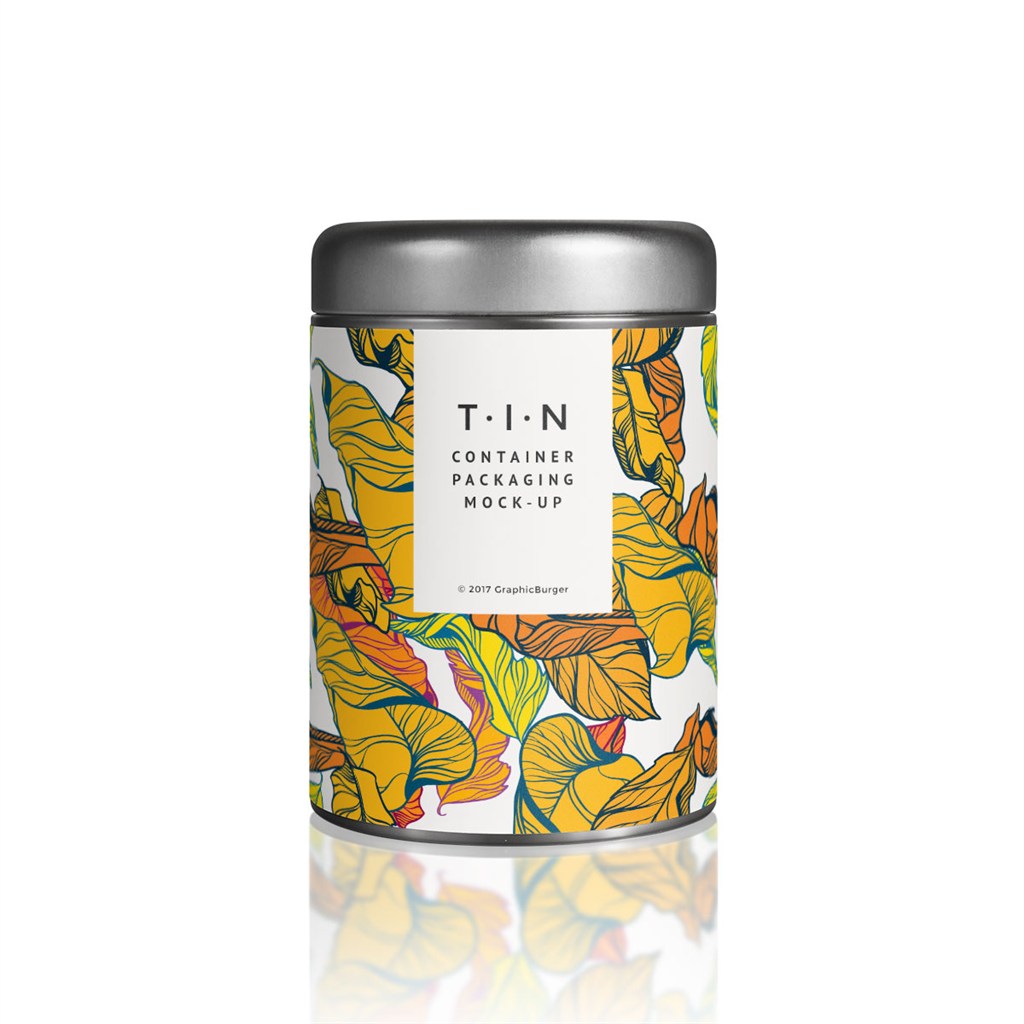 高档茶叶铁罐包装样机模板