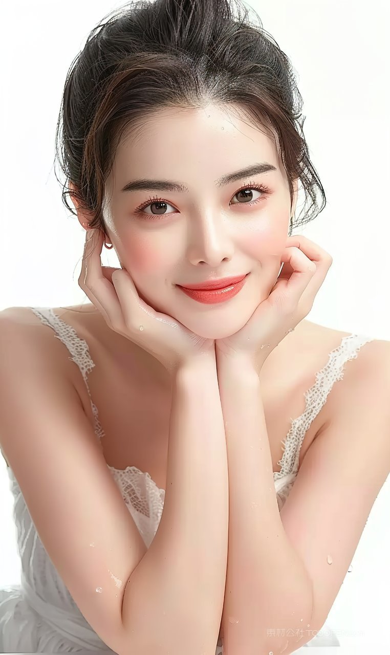 美容魅力青春美女美白彩妆女性高雅端庄时尚