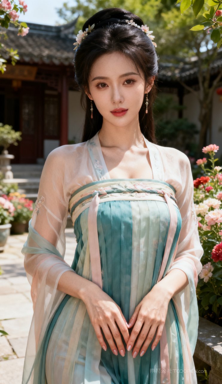 写真汉服美女丰腴美艳女性古风性感