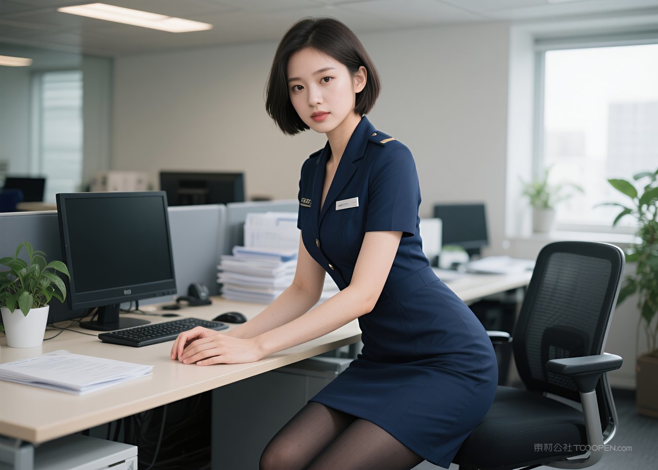 短裙写真美腿丝袜性感美女职业模特女性