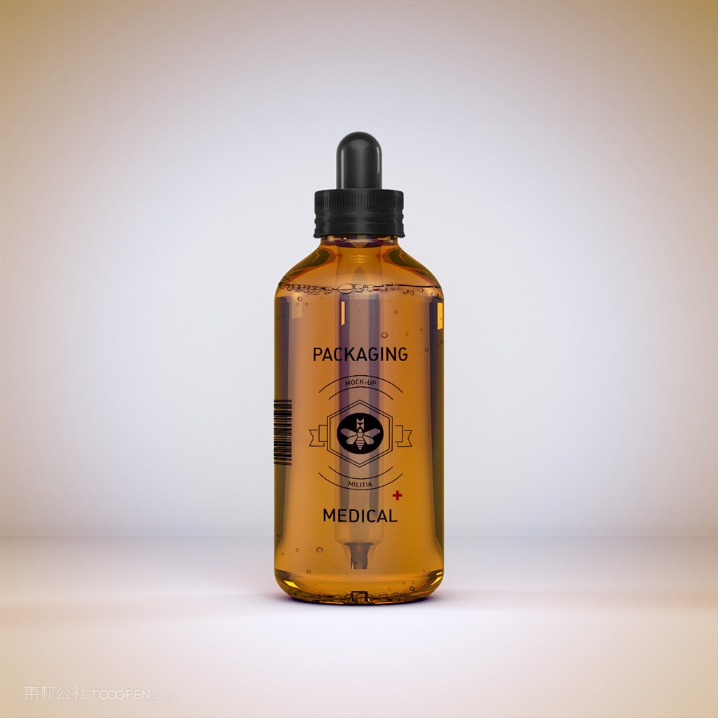 化妆品精油瓶包装设计样机贴图