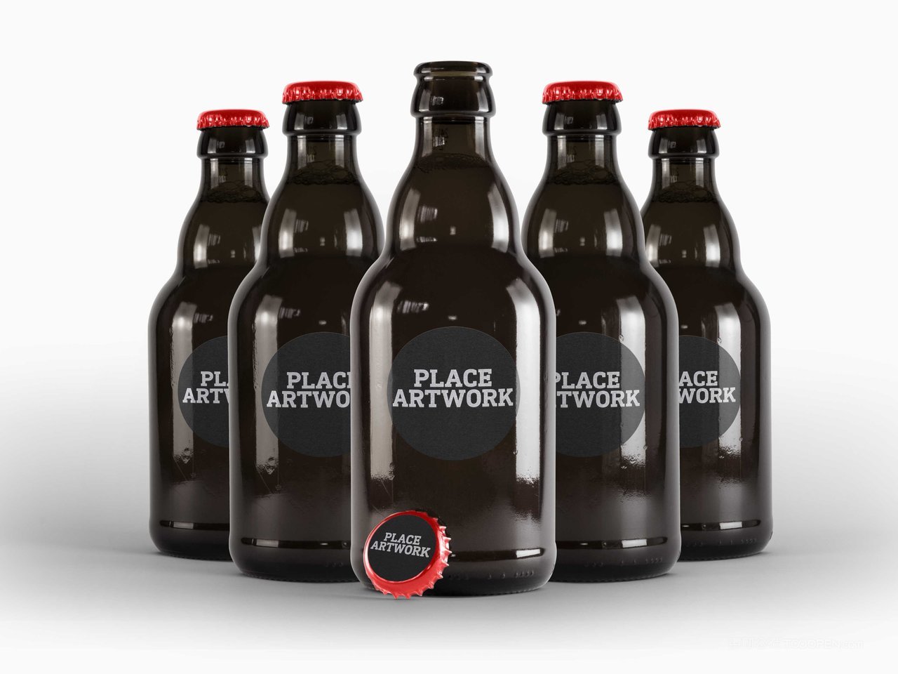 黑色啤酒瓶样机