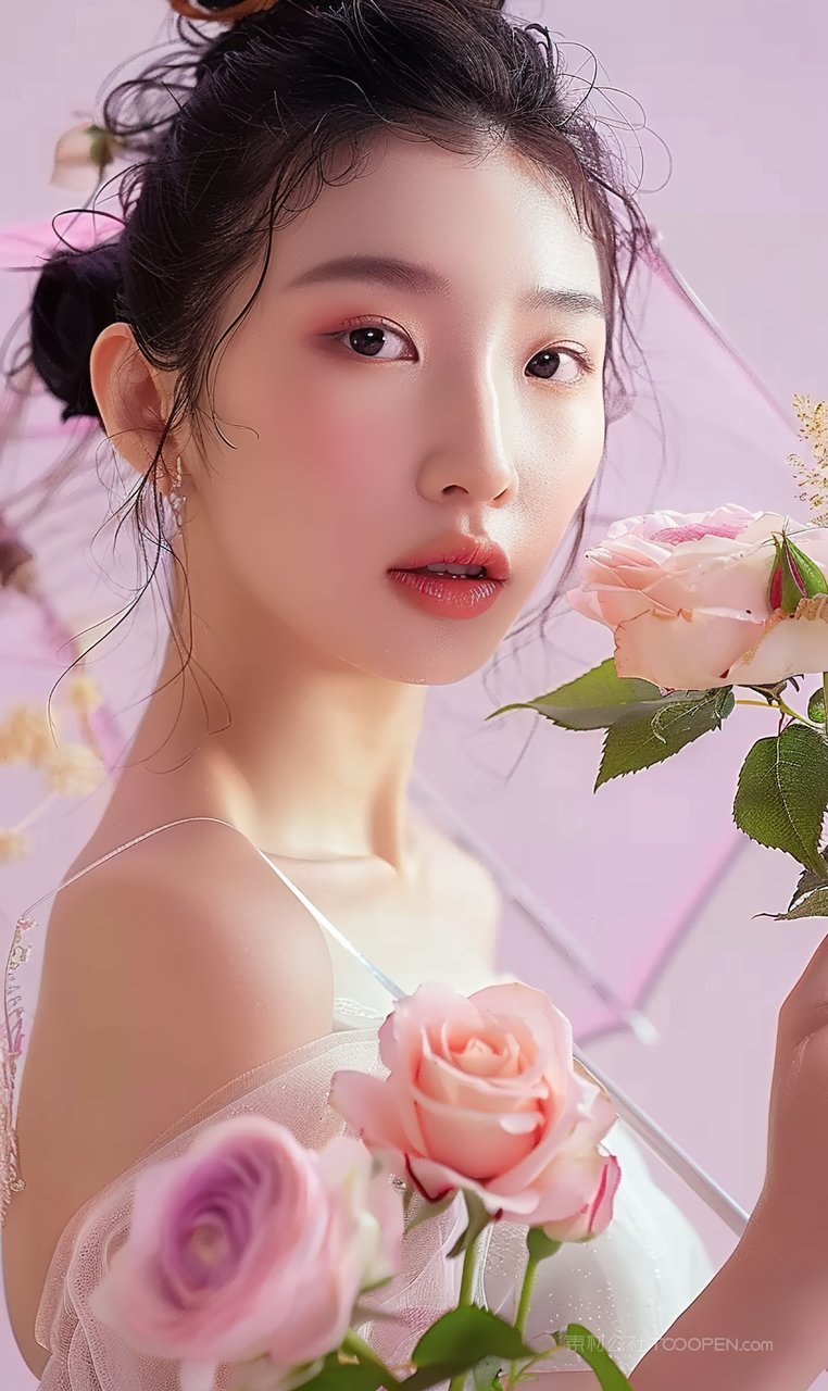 盛装美容清纯魅力少女彩妆时尚优美美女