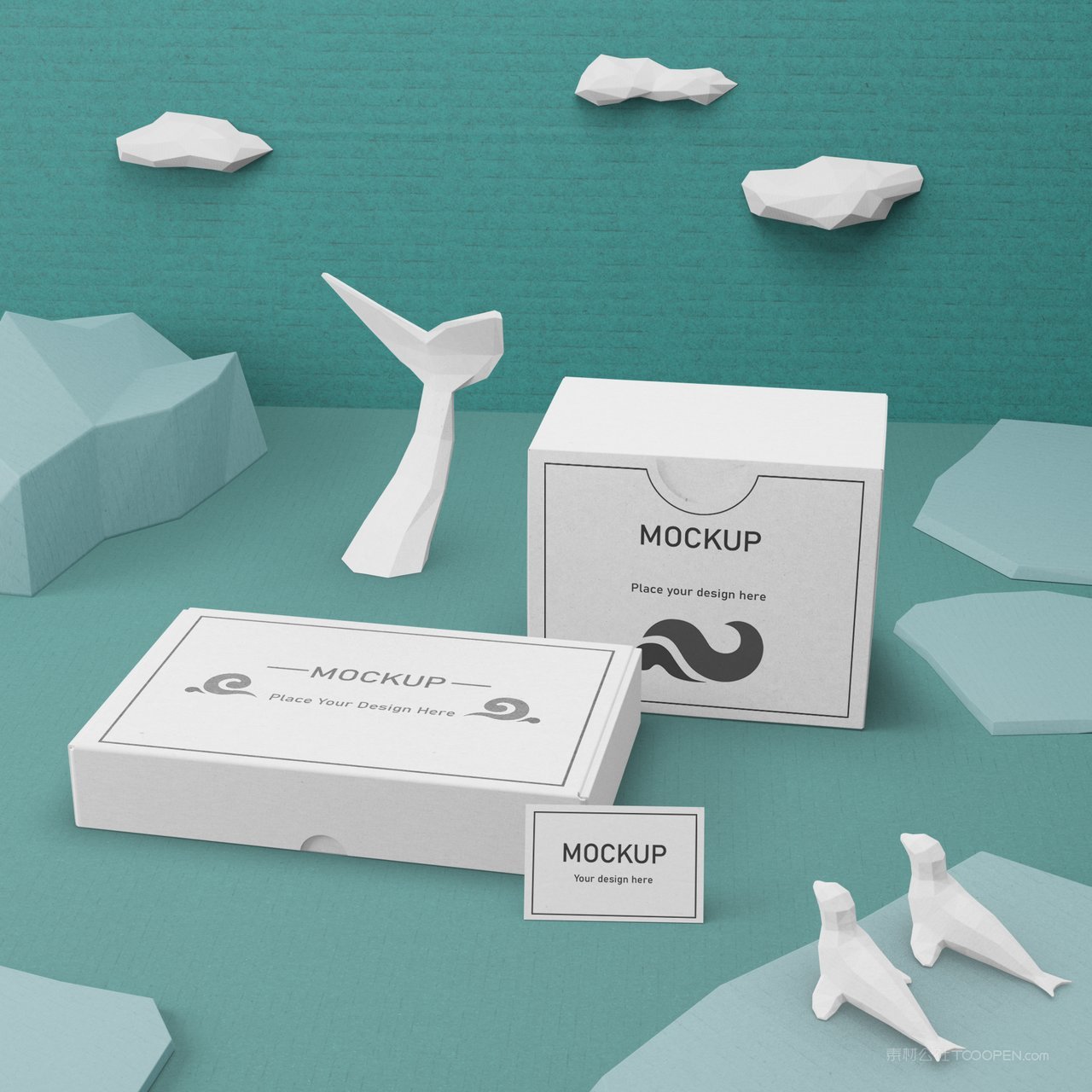 手提礼盒包装样机素材