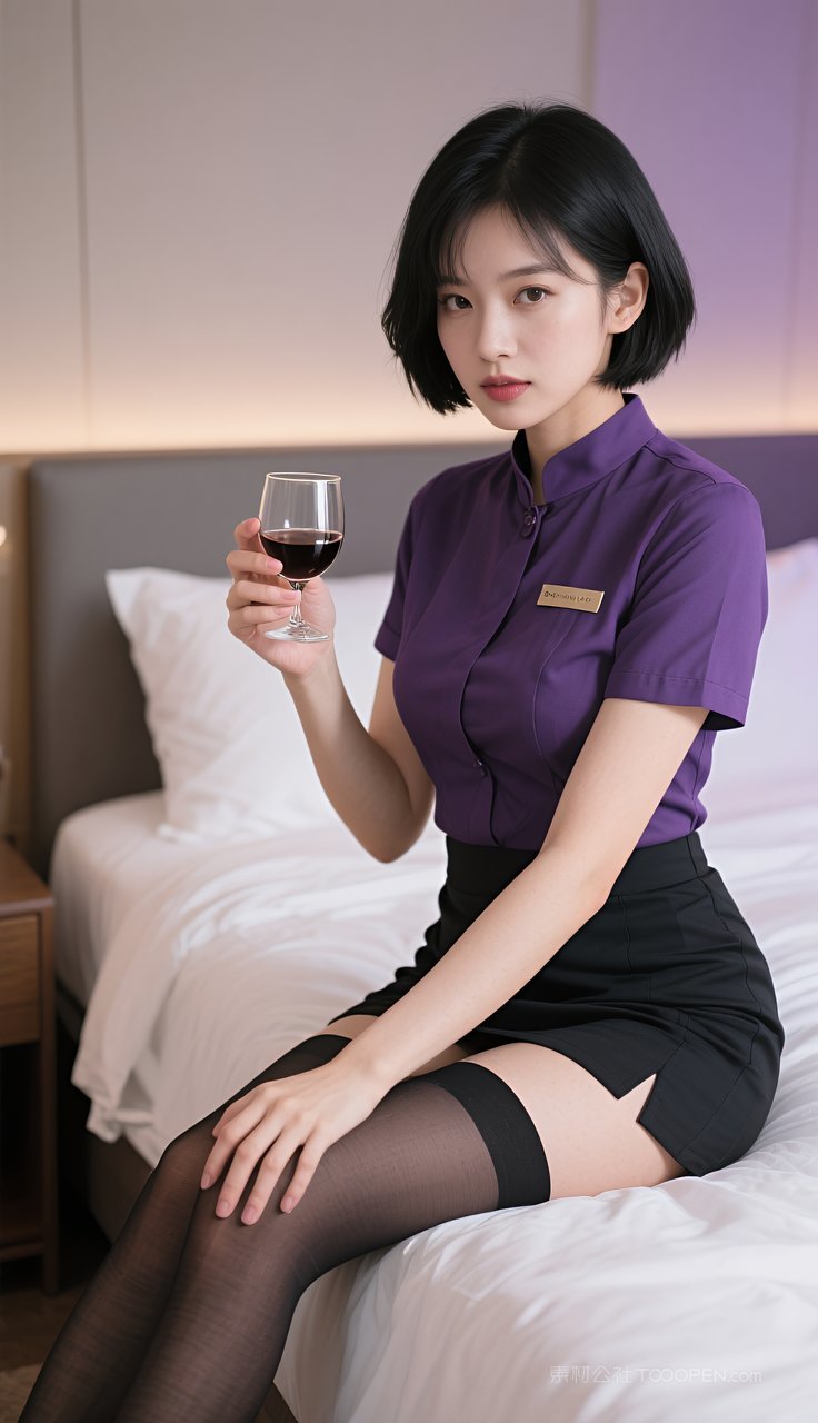 短裙美腿美女制服丝袜长腿模特