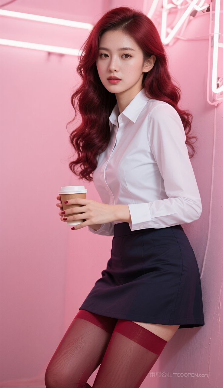 模特美女丝袜美腿制服性感美艳短裙