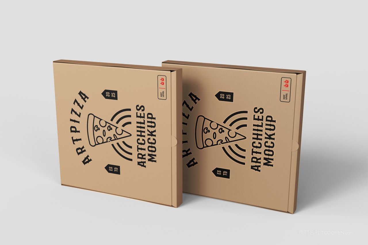 披萨盒包装样机