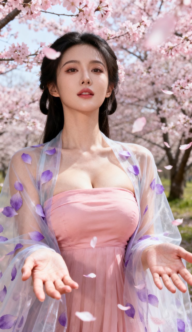 汉服国风美女大胸性感妩媚少女古风美艳