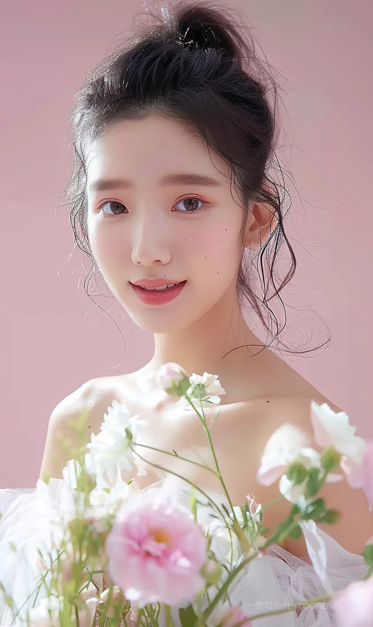 时尚彩妆清纯优美少女美容盛装美女魅力