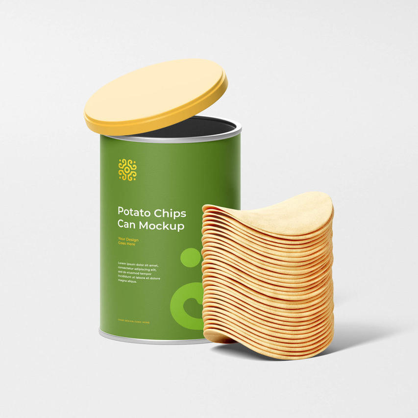 薯片圆形纸罐样机