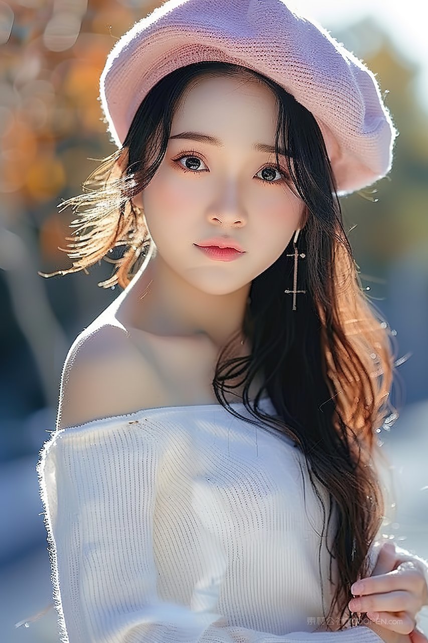 彩妆青春年轻女性时尚优美美女魅力清纯