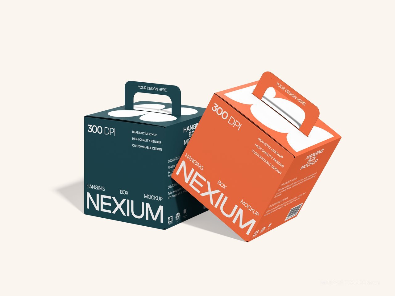 正方形挂盒包装样机