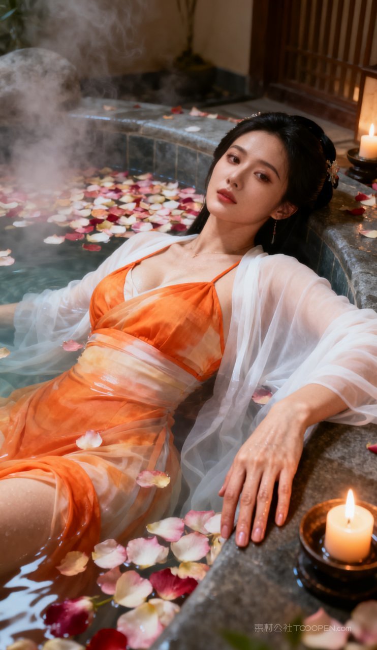 美艳丰腴美女汉服写真女性古风性感