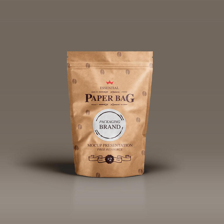 牛皮纸袋自封袋平底袋样机