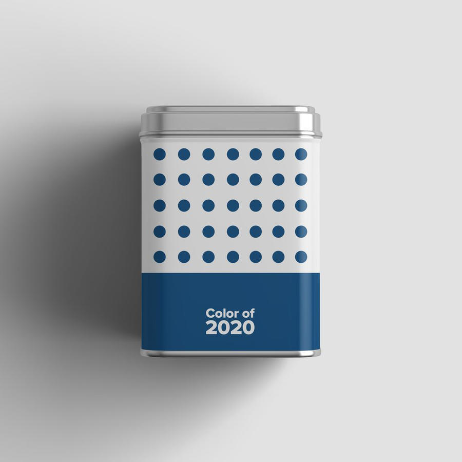 饮茶蓝色茶叶罐茶叶包装样机 (1)