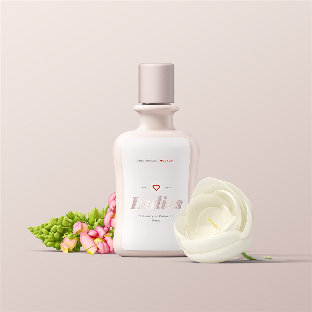 时尚化妆品包装设计样机模板