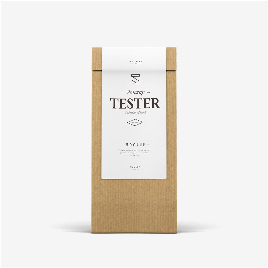 牛皮纸茶叶包装袋样机模板