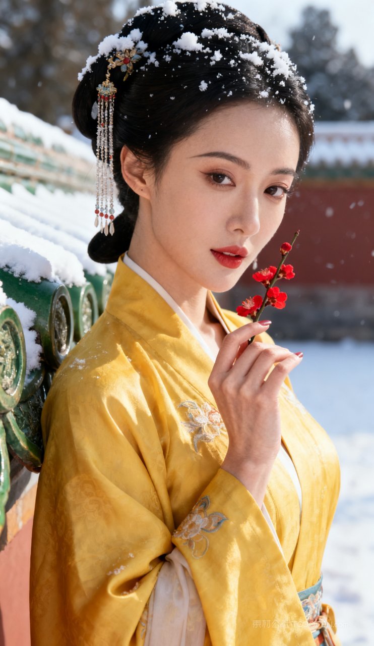 大胸国风少女妩媚汉服性感美艳美女古风