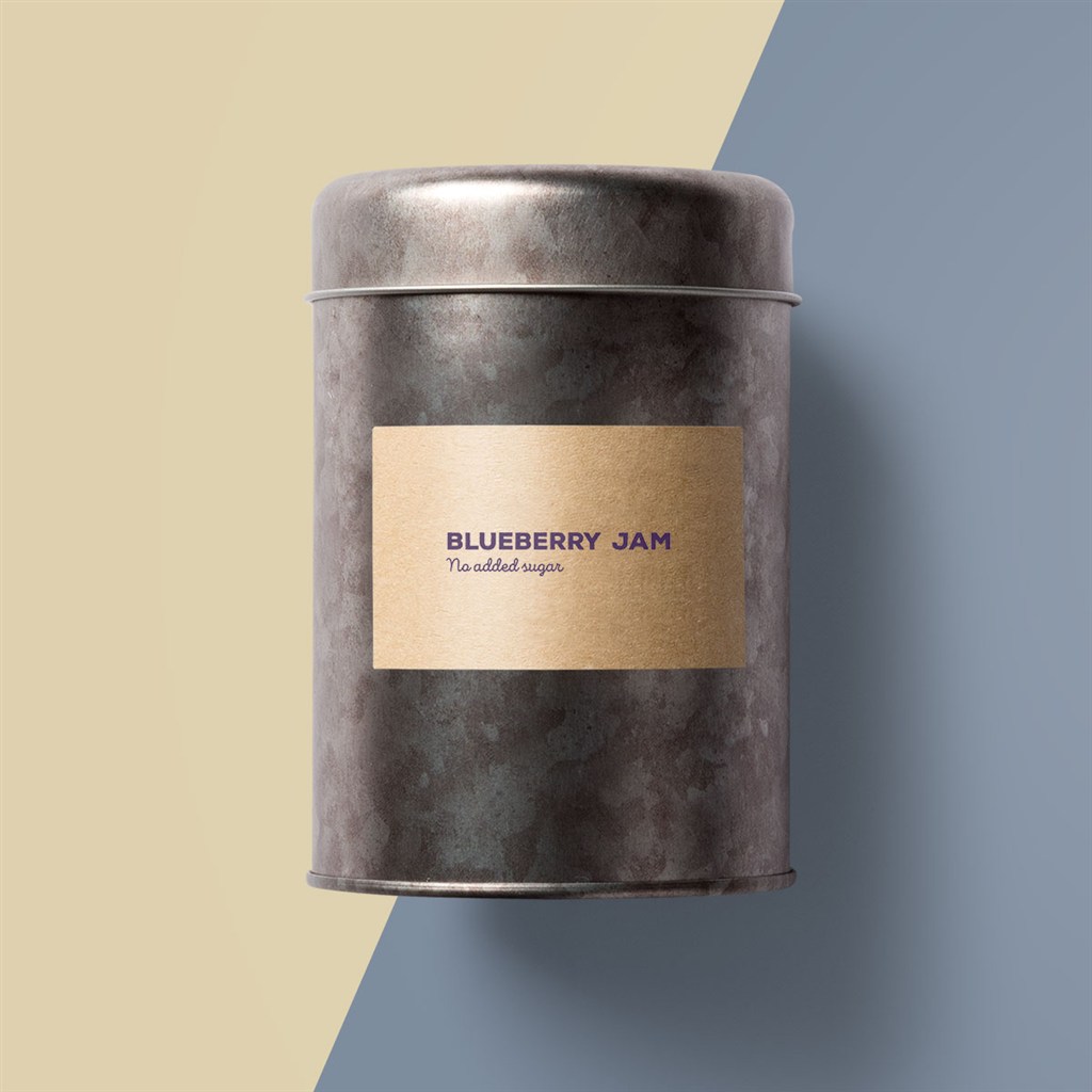 有机食品之蓝莓酱铁罐样机模板