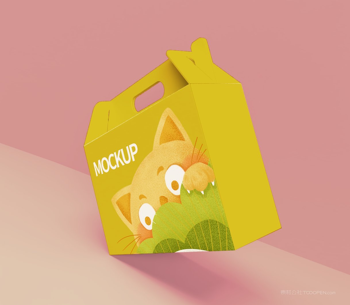 手提礼盒包装样机素材