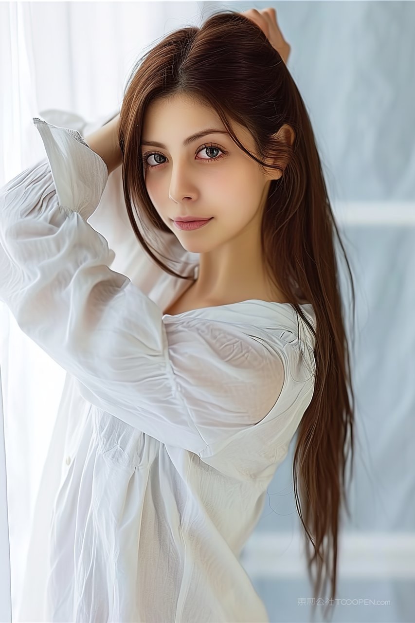 模特年轻少女青春摄影长腿美女性感气质长发