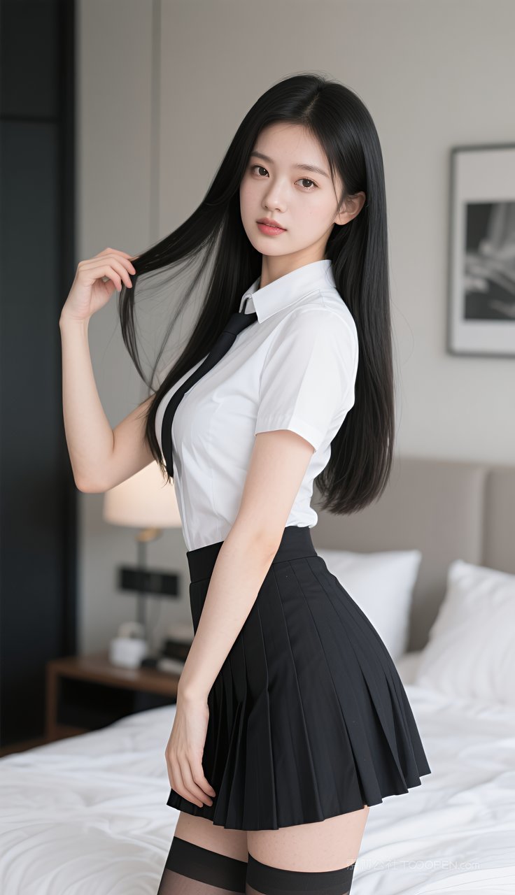 短裙模特美腿长腿制服少女美女丝袜