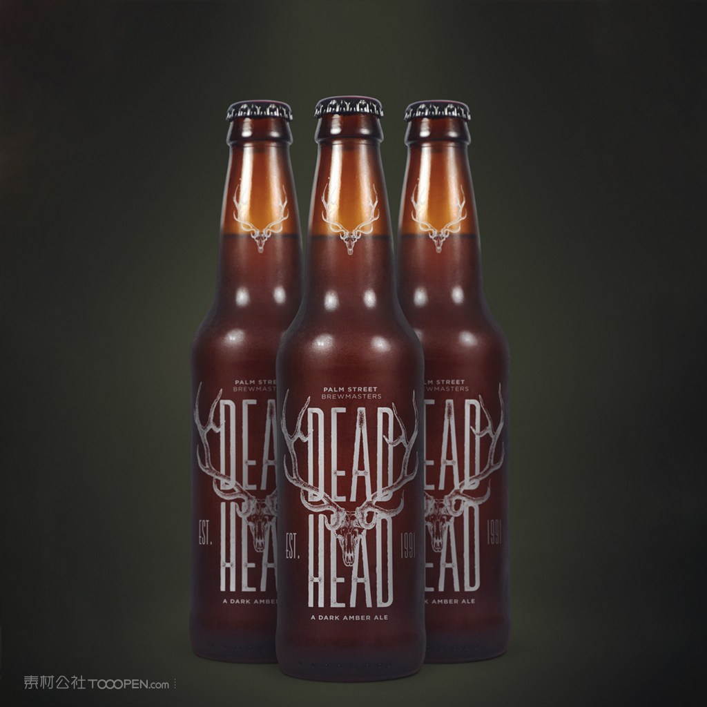 啤酒瓶啤酒杯品牌logo样机