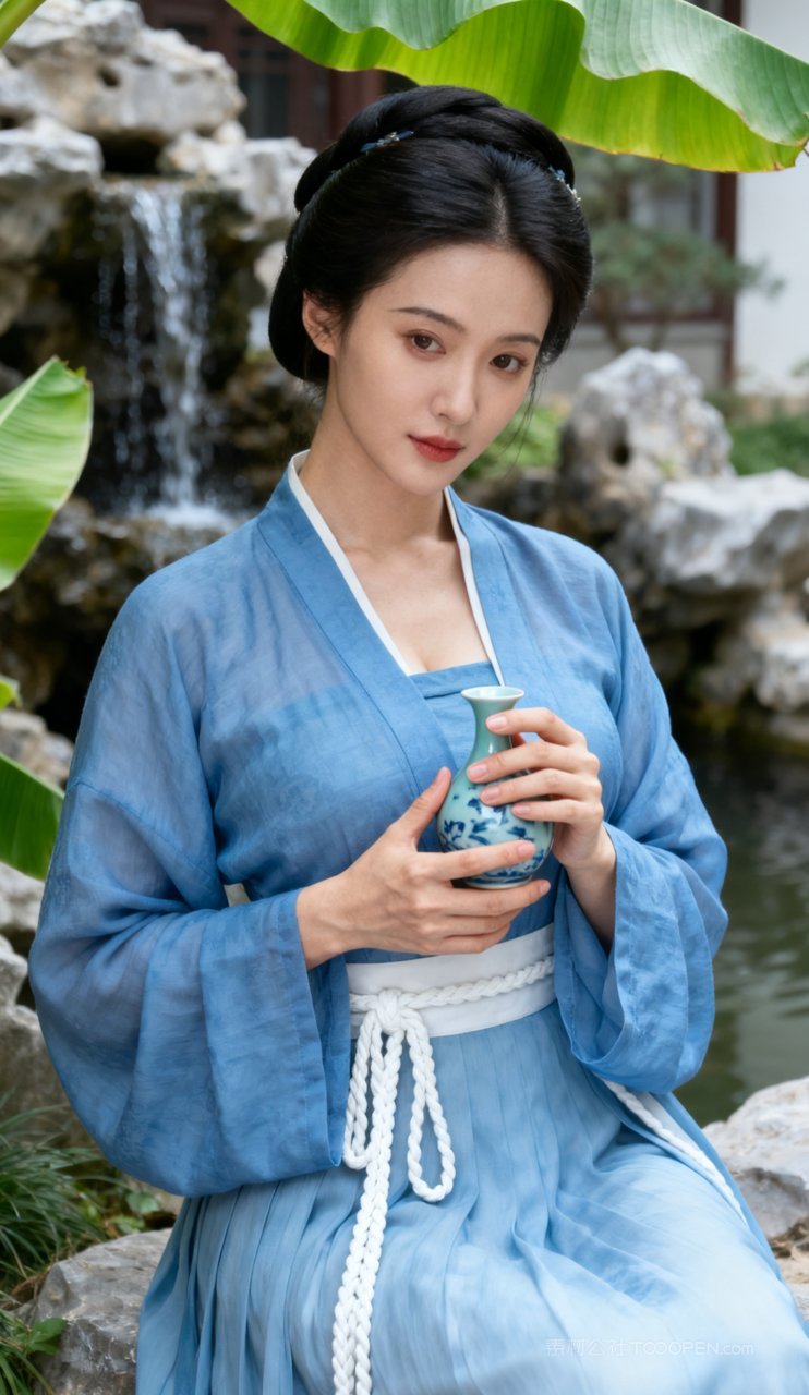 女性美艳写真古风丰腴汉服美女性感