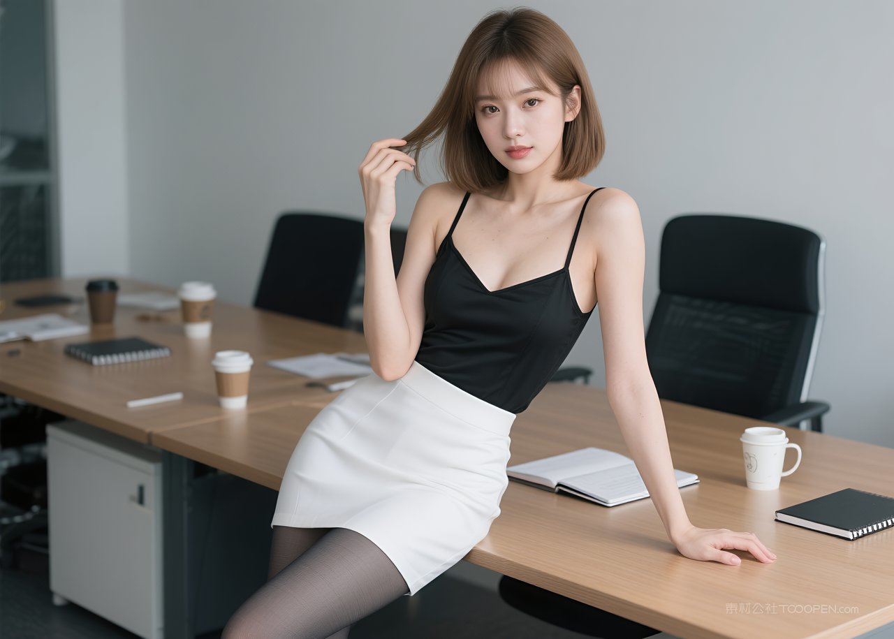 性感职业美腿写真短裙丝袜模特美女女性