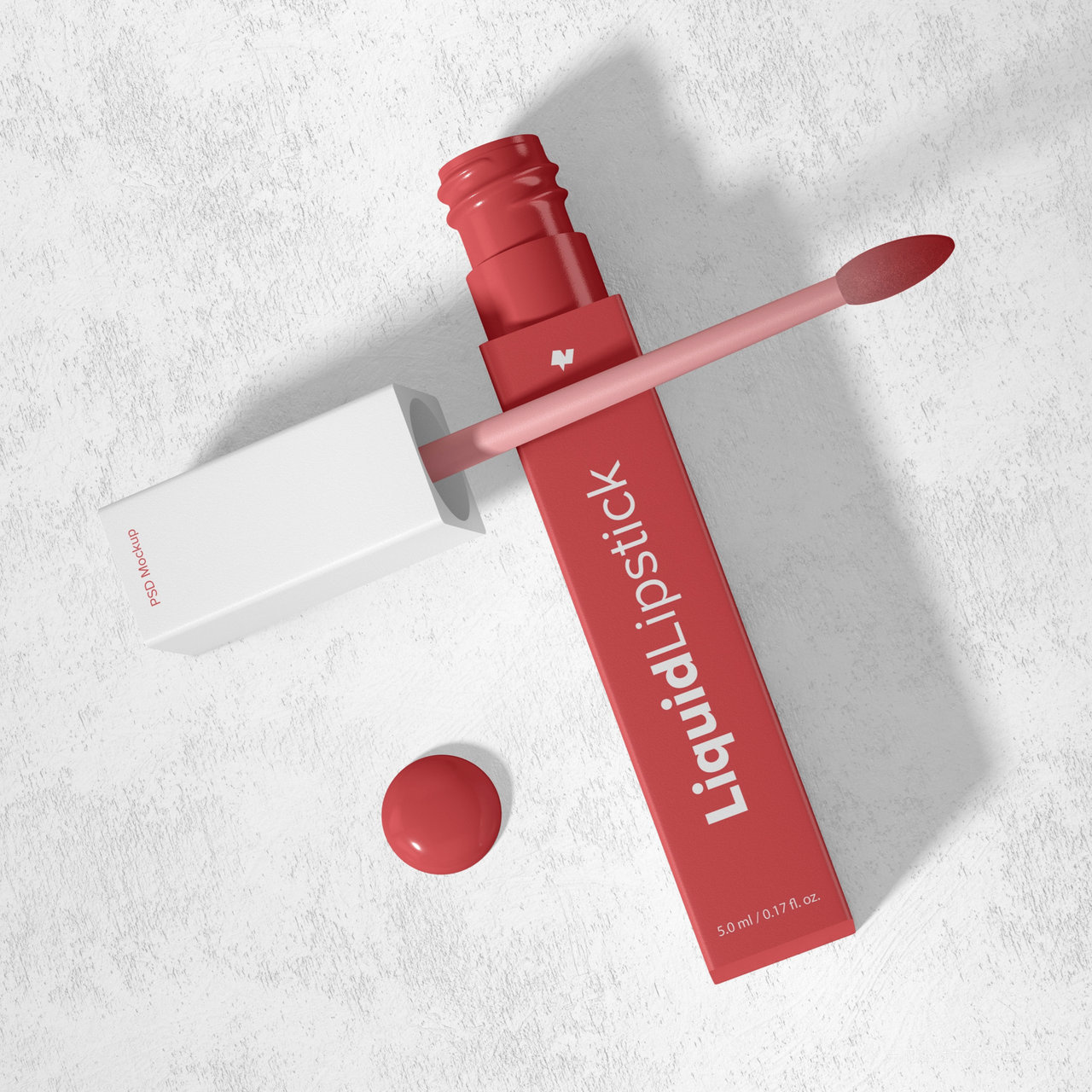 顶视图液体口红唇釉贴图样机