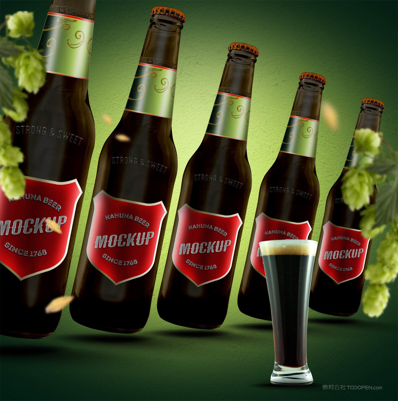 啤酒瓶包装样机 (