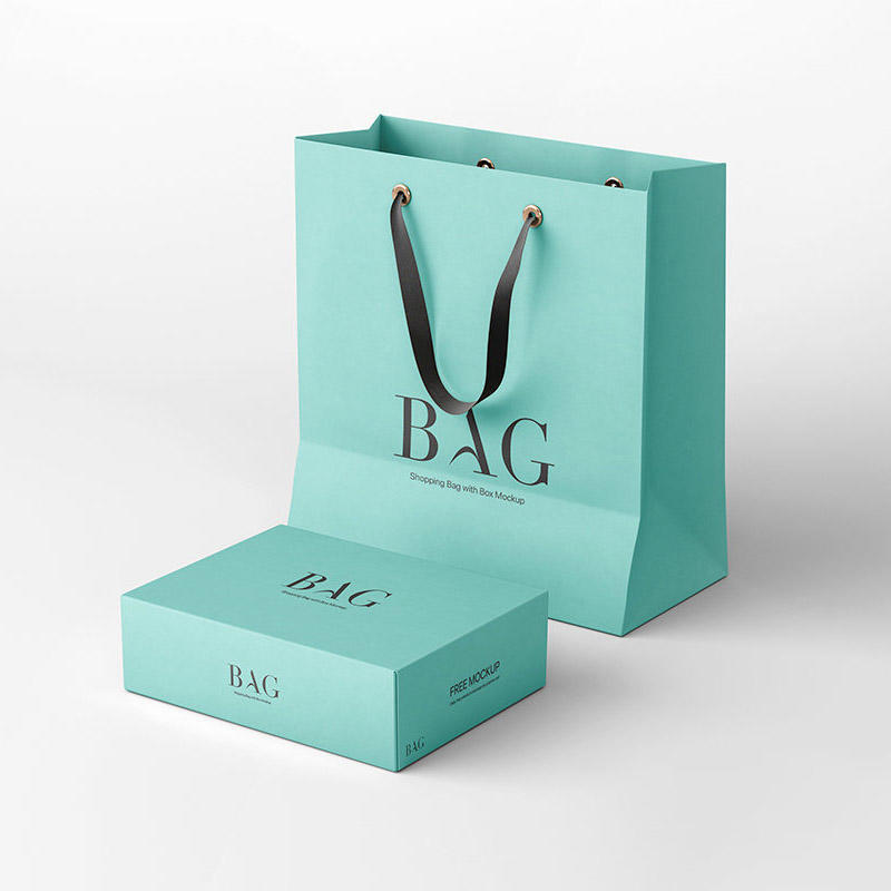 带盒子购物袋样机
