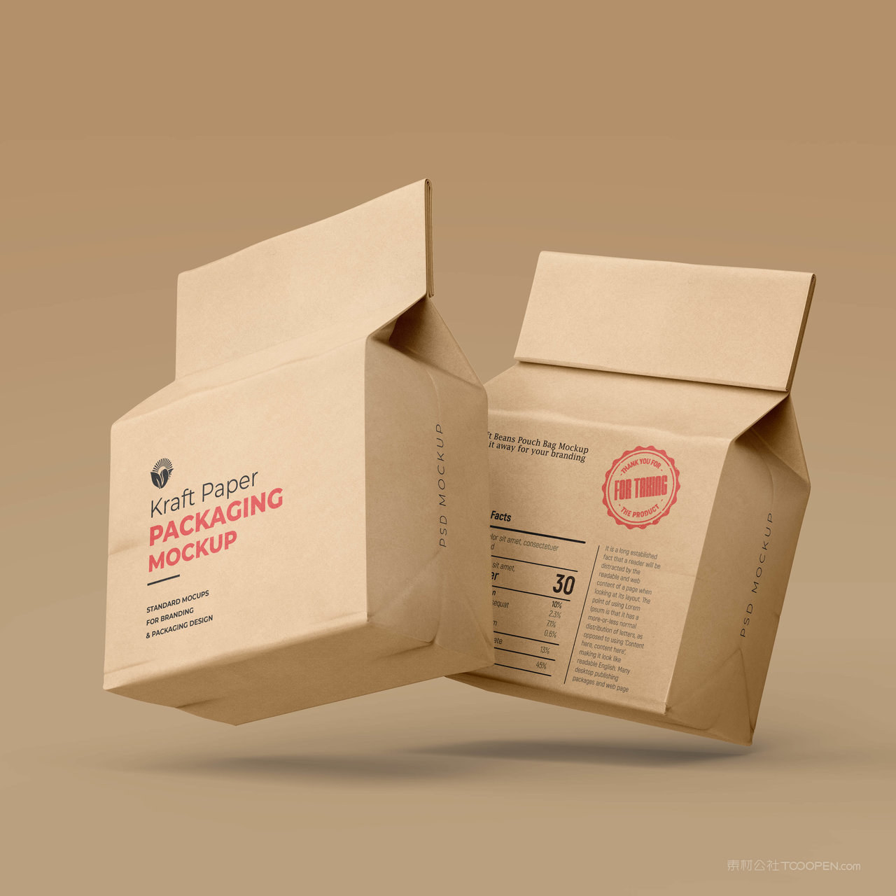 牛皮纸袋食品包装样机