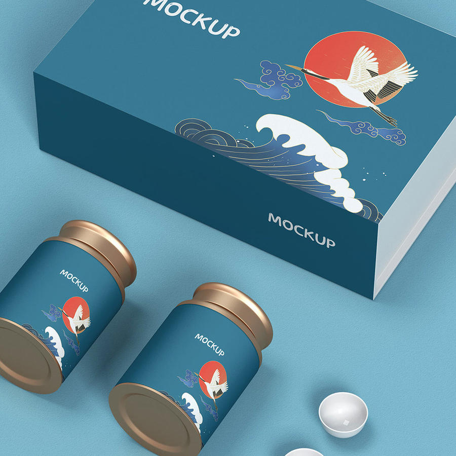 茶叶包装盒样机包装罐样机