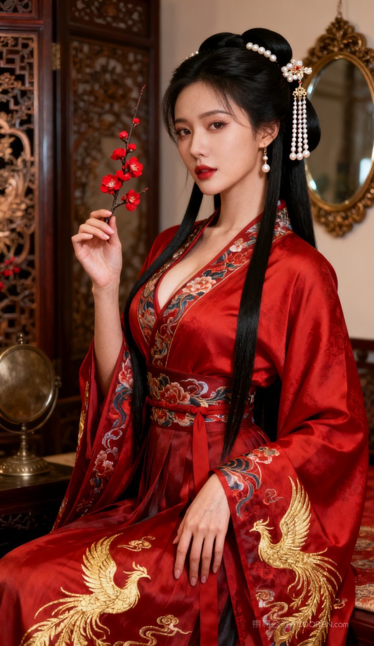 美艳丰腴美女性感古风女性汉服