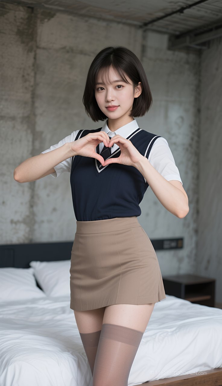 少女制服丝袜短裙美女模特长腿美腿