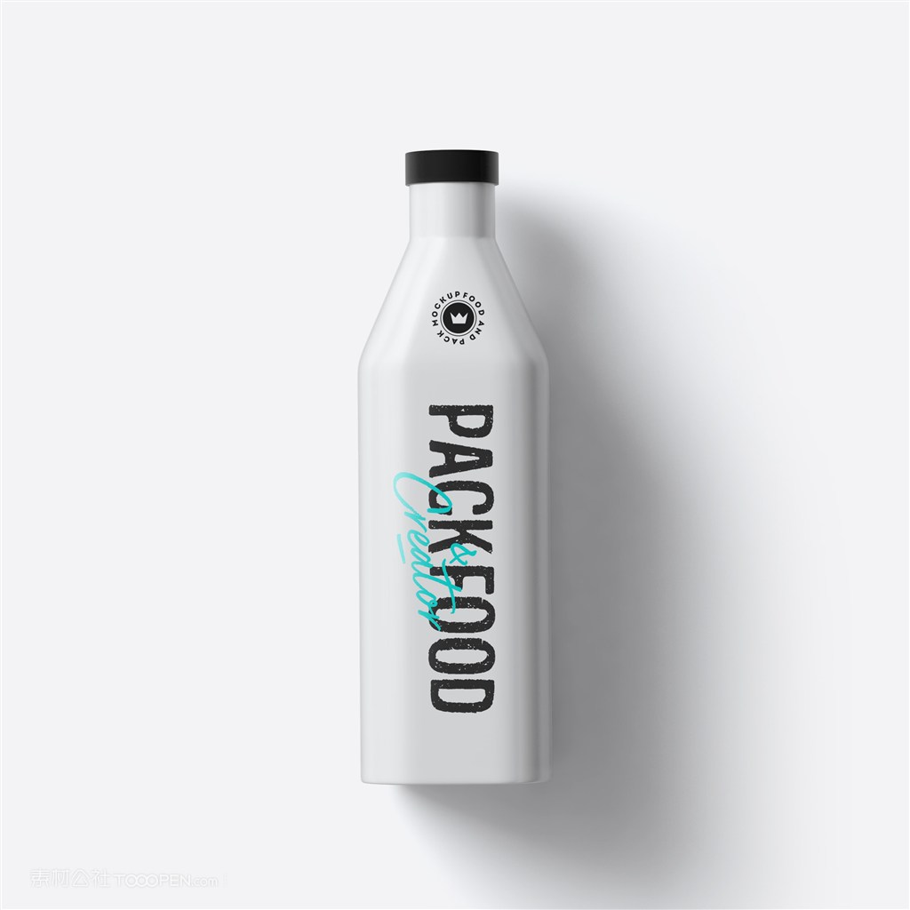 瓶子简约创意白底饮料瓶食品包装瓶样机