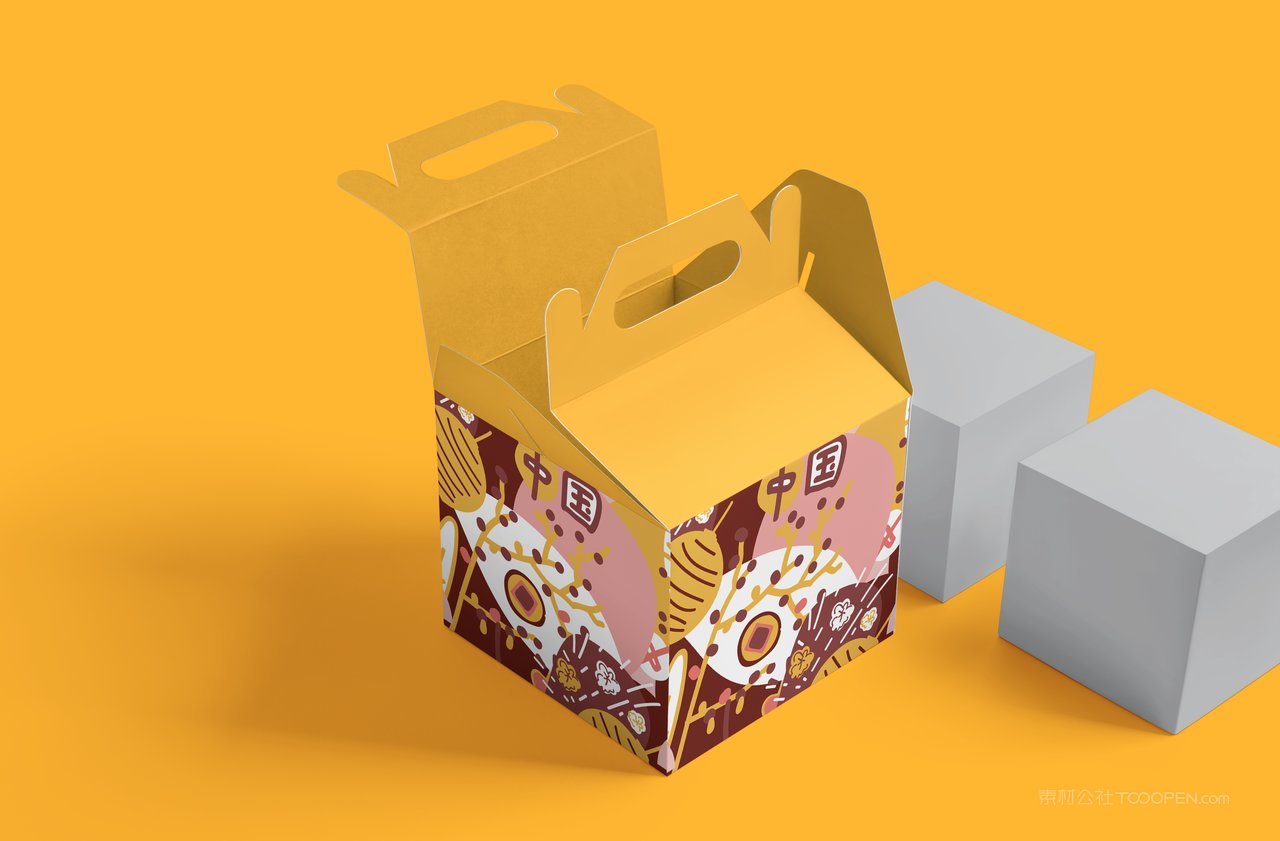 手提礼盒包装样机素材