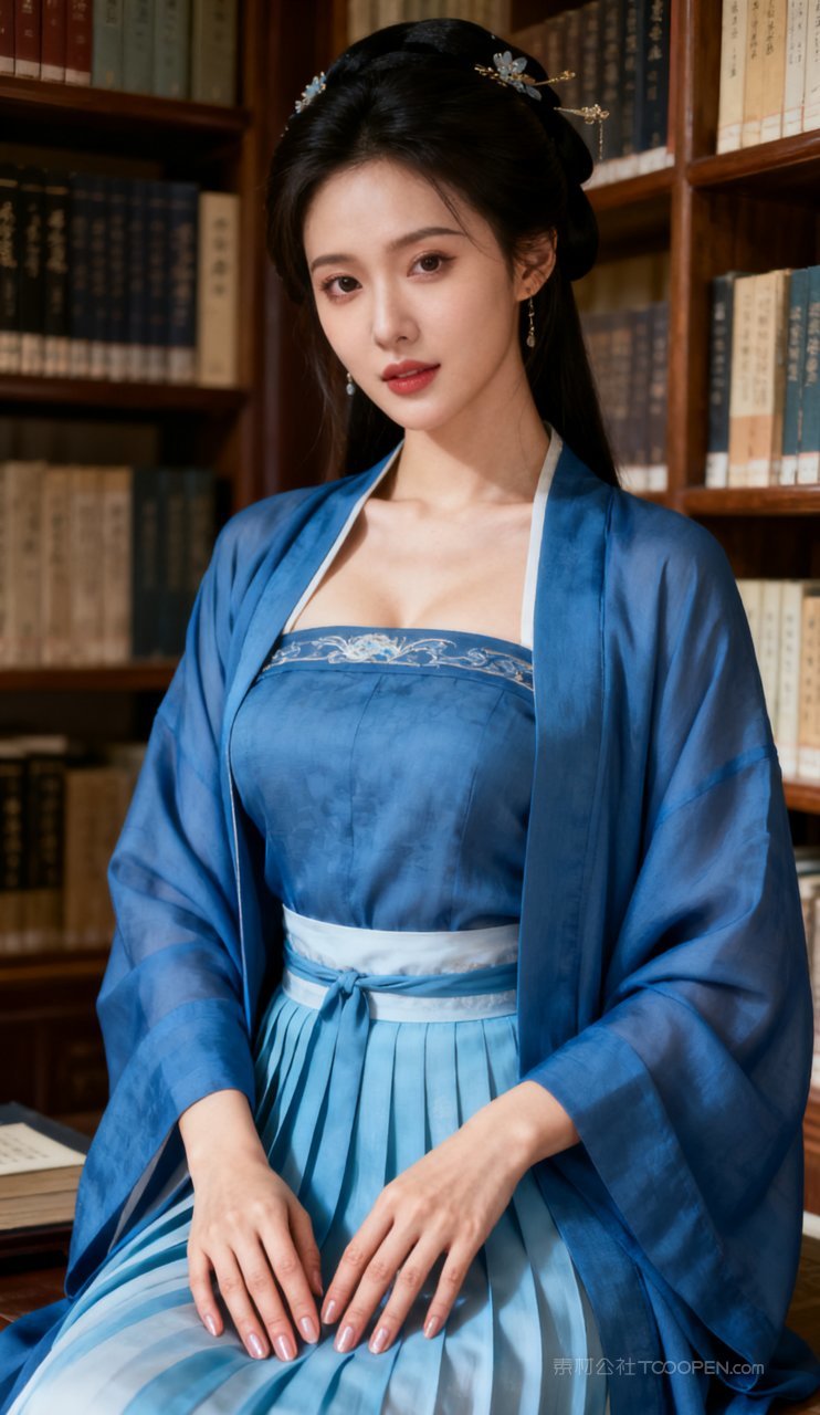 妩媚性感汉服大胸美艳古风美女