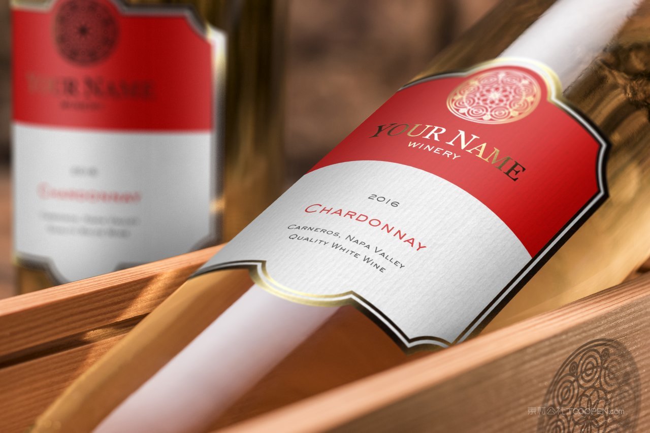 洋酒酒瓶细节样机