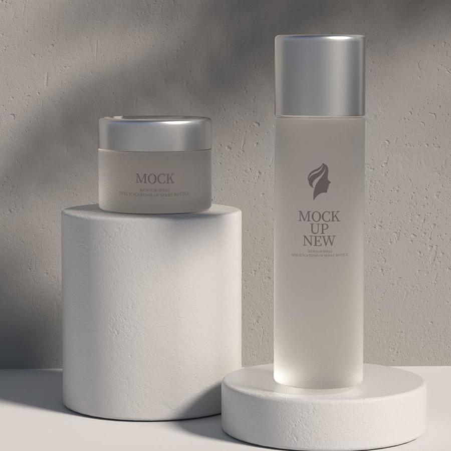 磨砂玻璃瓶化妆品包装