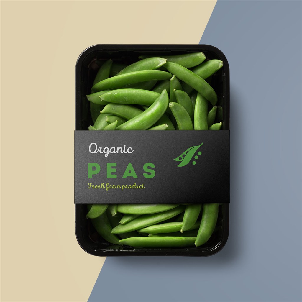 有机食品之豌豆包装盒样机模板
