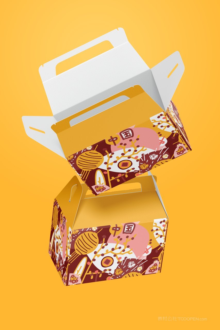 手提礼盒包装样机模板