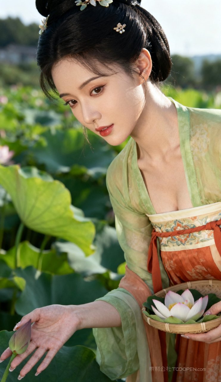 妩媚汉服美女美艳少女性感古风大胸