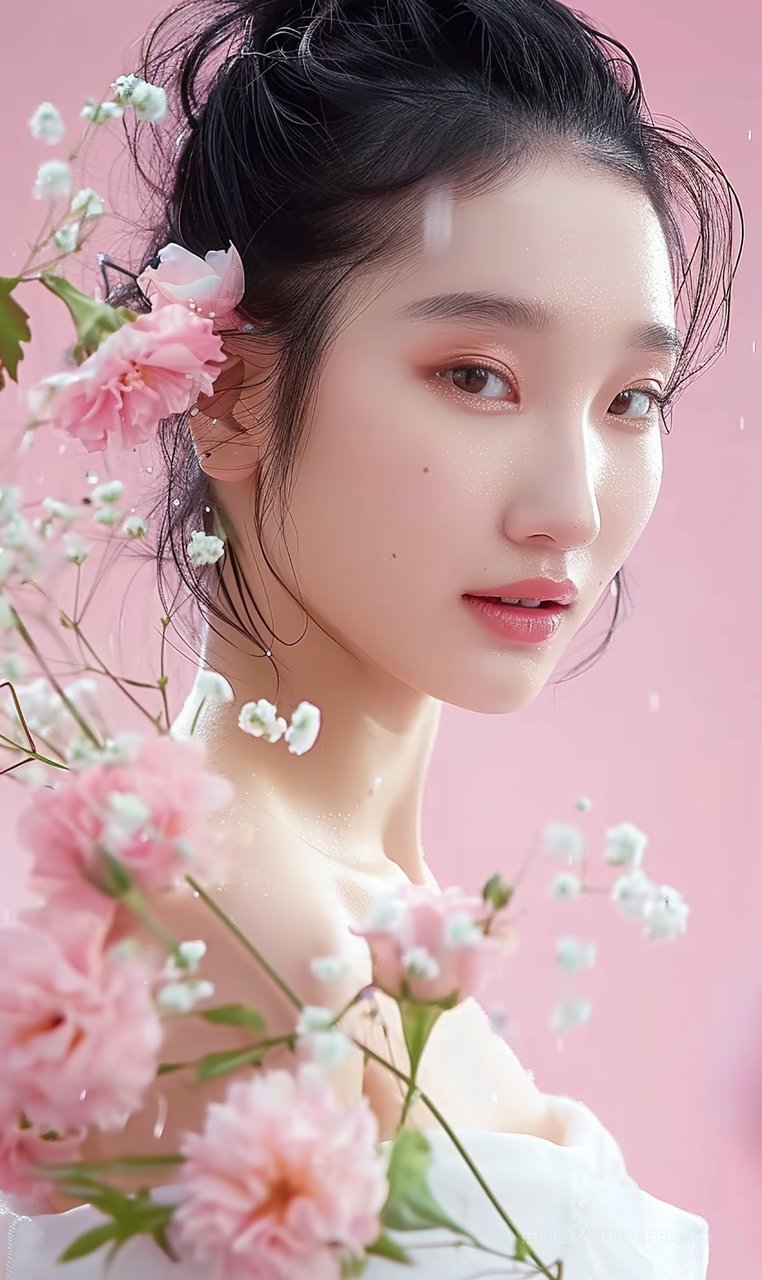 女性护肤美白气质迷人魅力高雅少女美妆