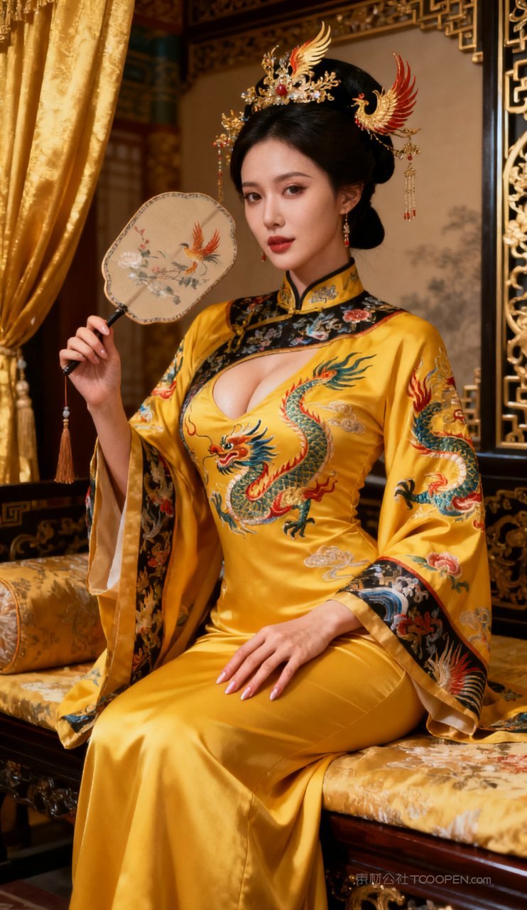 汉服性感丰腴美女古风写真美艳女性