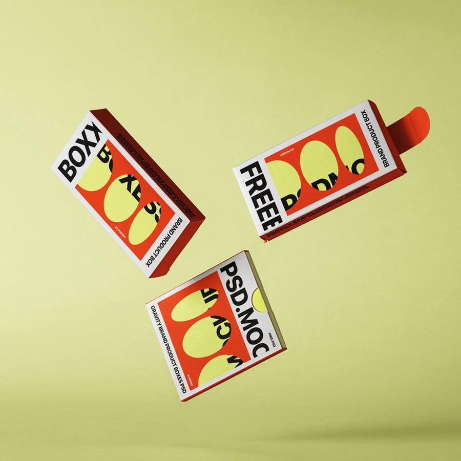 包装盒子样机效果图展示