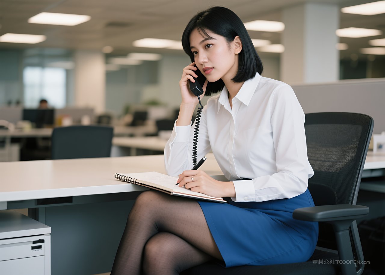 女性美女职业模特丝袜写真短裙性感美腿